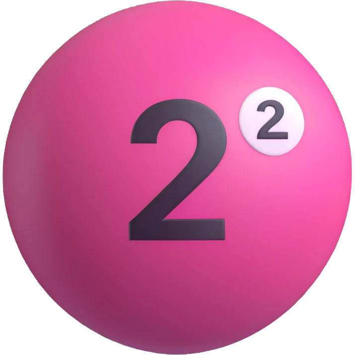 pink billiard ball with the number 23 emoji