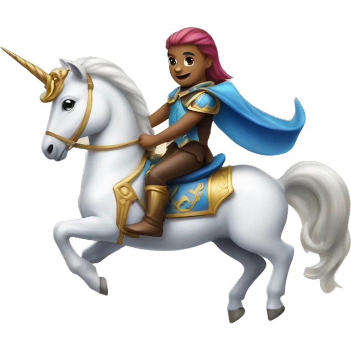 Dauphin ride a unicorn  emoji