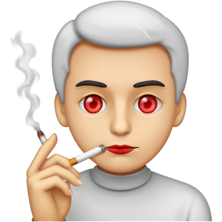 I want an emoji that is smoking a cigarette with red eyes  emoji