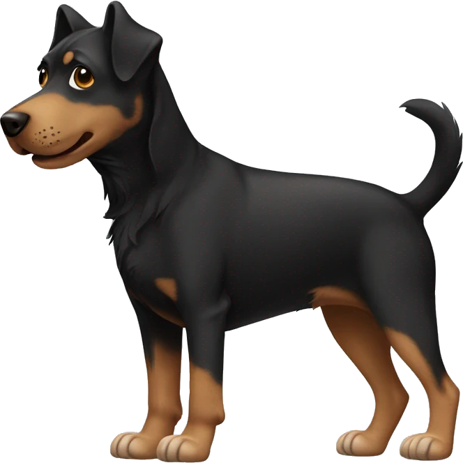 Black and brown dog with one sock foot  emoji