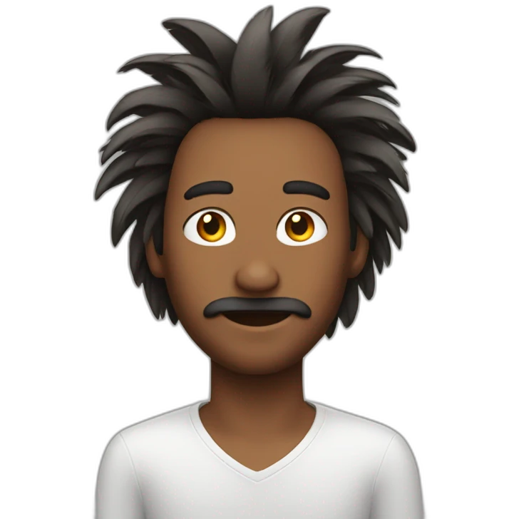 man with feathers for hair emoji