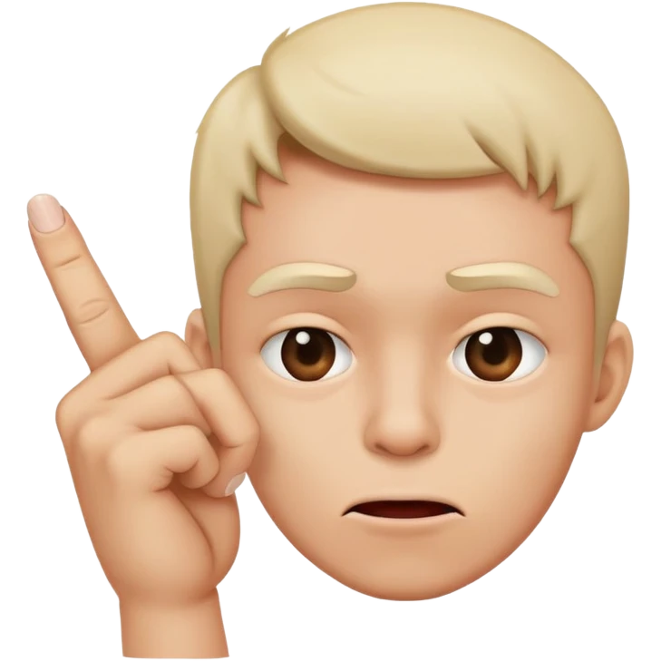 una carita con un dedo medio mordiéndolo y mirando con cara de intención  emoji