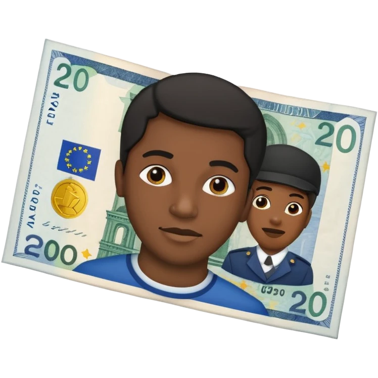create me a 20 euro bill with a black person on it emoji