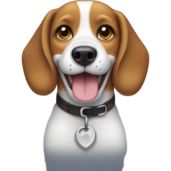 beagle dog smile emoji