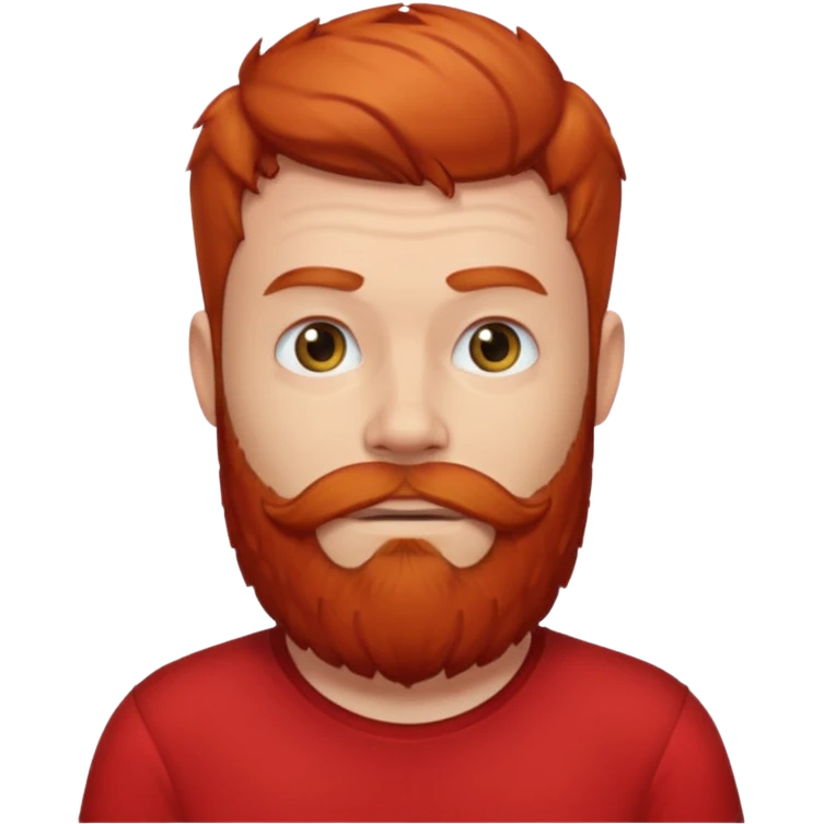 red bearded man with red shirt emoji