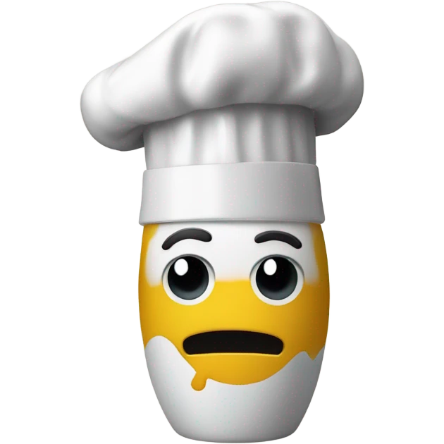 Pepper shaker with a chef hat and face emoji