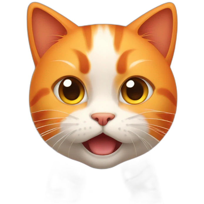 Angry cute orange cat emoji