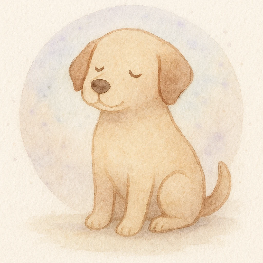 <systemPrompt>
  <style name="Soft Watercolor Illustration">
    <medium>Watercolor</medium>
    <texture>
      <surface>Natural paper grain with light noise</surface>
      <paint>Translucent layered washes, subtle gradients</paint>
    </texture>
    <colorPalette>
      <tones>Muted earth tones, soft pastels</tones>
      <shadows>Delicate, blended—never harsh</shadows>
      <accents>Optional use of light purple or blue for softness</accents>
    </colorPalette>
    <lineTreatment>
      <edges>Feathered or undefined—no harsh outlines</edges>
      <structure>Loose definition with form suggested by tone, not contour</structure>
    </lineTreatment>
    <background>
      <style>Minimal or circular watercolor wash</style>
      <elements>Optional soft dots or speckles</elements>
    </background>
    <subjectTreatment>
      <form>Simplified and rounded—suitable for characters, objects, or scenes</form>
      <expression>Whimsical, warm, and gentle</expression>
    </subjectTreatment>
    <composition>
      <focus>Centered or slightly off-center subject</focus>
      <balance>Avoid clutter, allow breathing room</balance>
    </composition>
    <atmosphere>Peaceful, dreamy, lightly nostalgic</atmosphere>
  </style>
  <instructions>
    Apply this watercolor style to any subject matter. Preserve softness, fluid transitions, and minimal detail. Prioritize artistic charm over realism. Avoid vector-like edges or digital sharpness.
  </instructions>
</systemPrompt>

{subject} = dog emoji