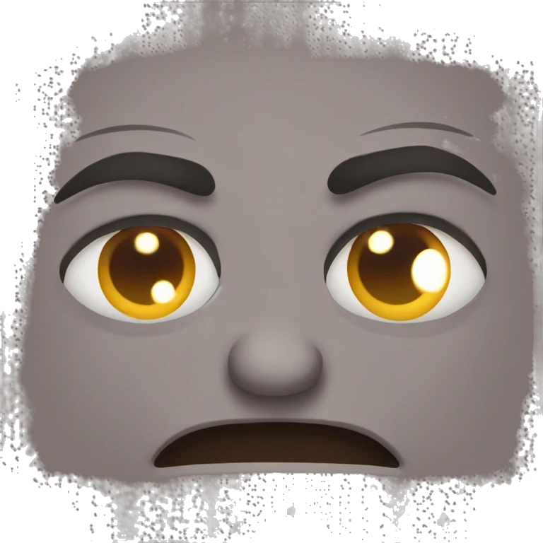 annoyed face with one eye twitching  emoji