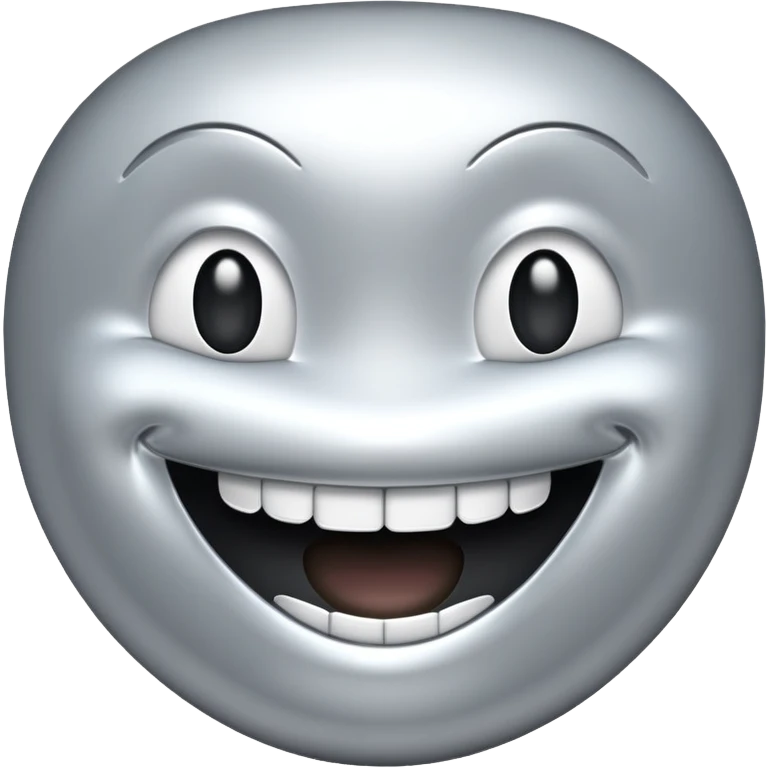 silver smile emoji