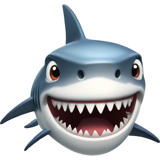 Excited shark emoji