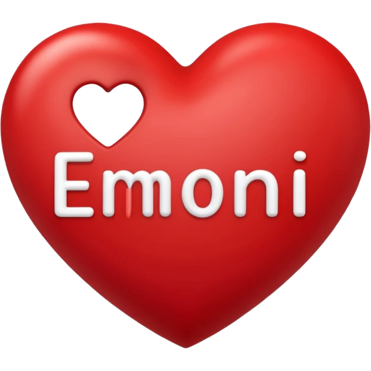 Put a heart with the name inside the heart mark emoji