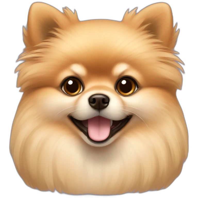 Beige Toy Pomeranian with darker brown nose area emoji