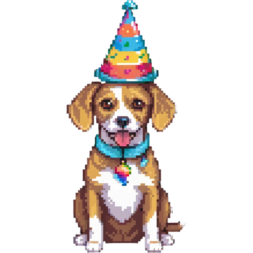 Dog with party hat emoji