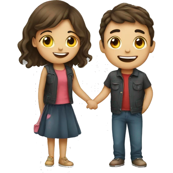 Boy and girl love emoji