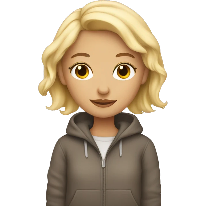 Blonde girl cozy  emoji