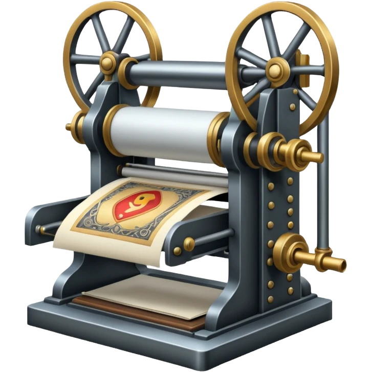 Steam-powered printing press emoji
