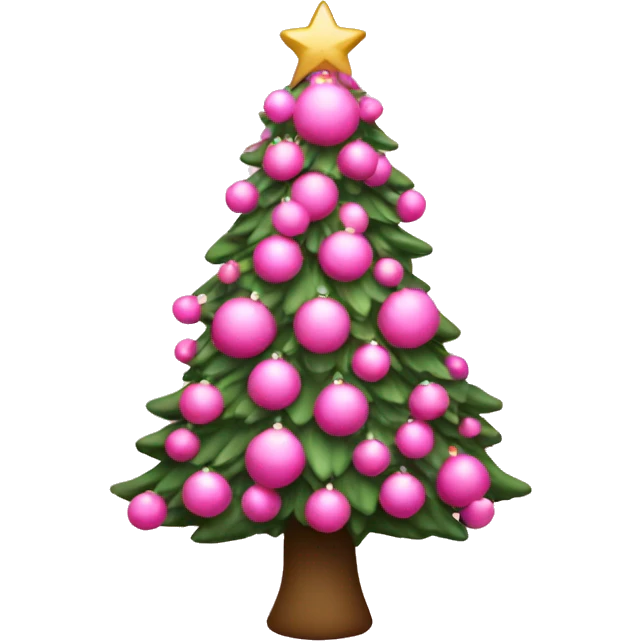 Pink Christmas tree emoji