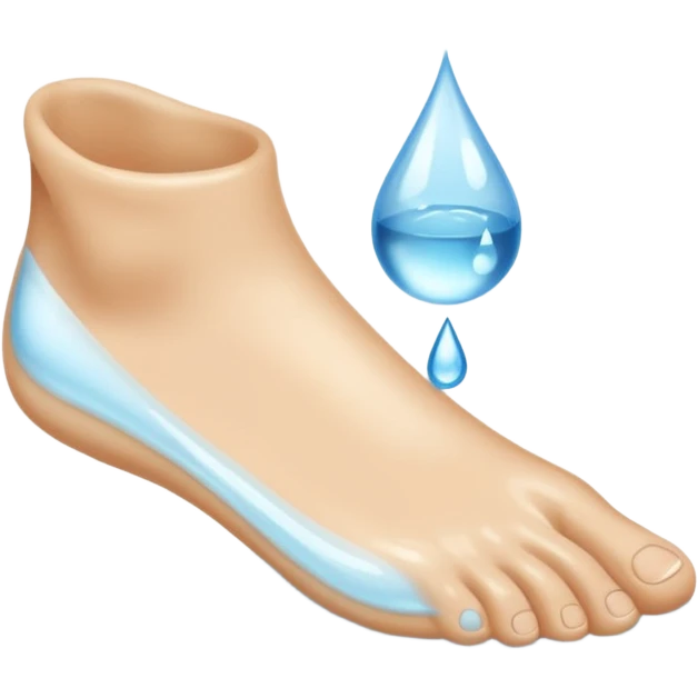 water on the foot emoji
