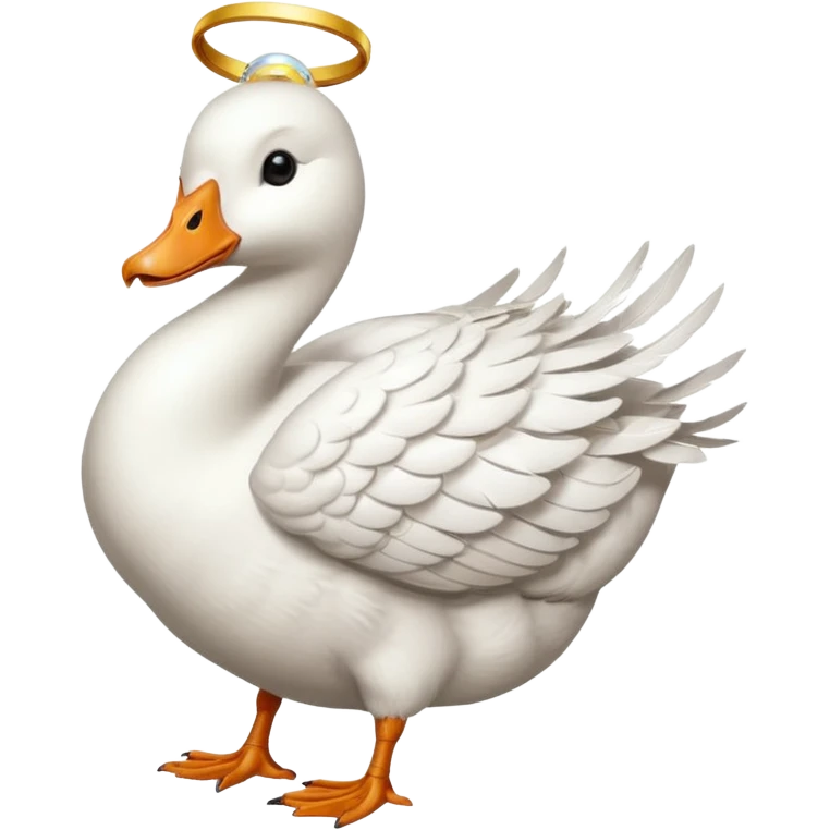 a goose with a halo emoji