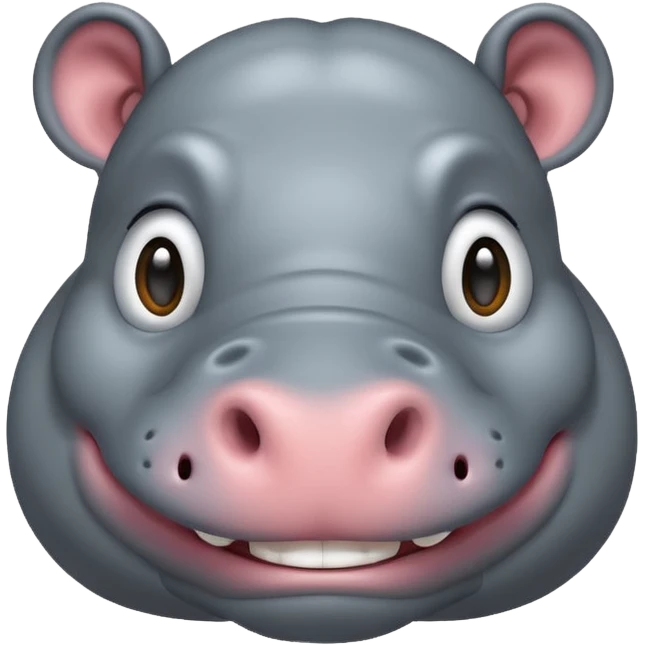 Happy hippo emoji