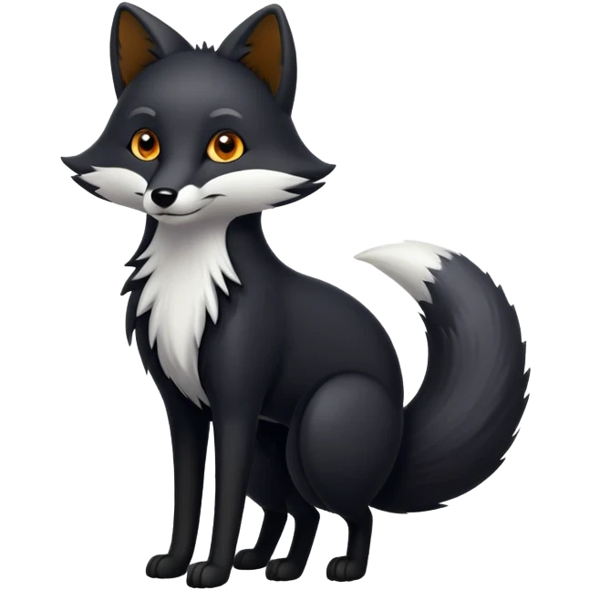 Black fox  emoji