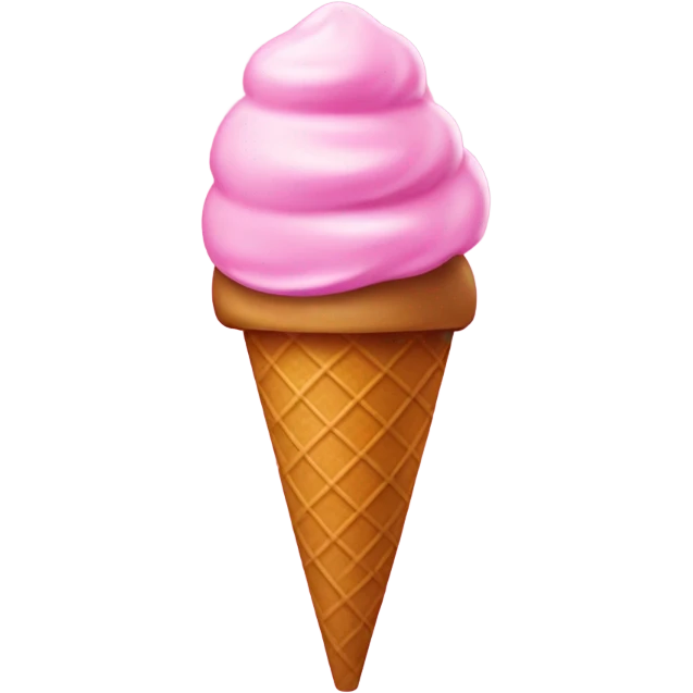 ice cream cone that’s pink with a lollipop in it emoji