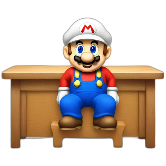 Mario sur une table  emoji