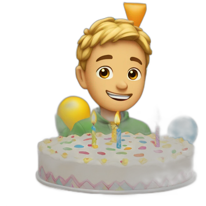 Arthur qui fête son anniversaire emoji