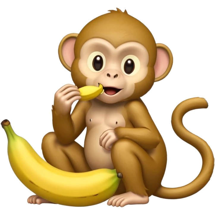 monkey eating banana emoji