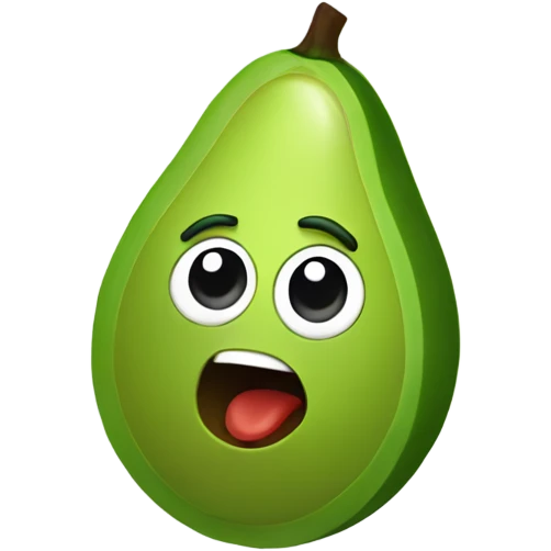 running avocado with energy emoji