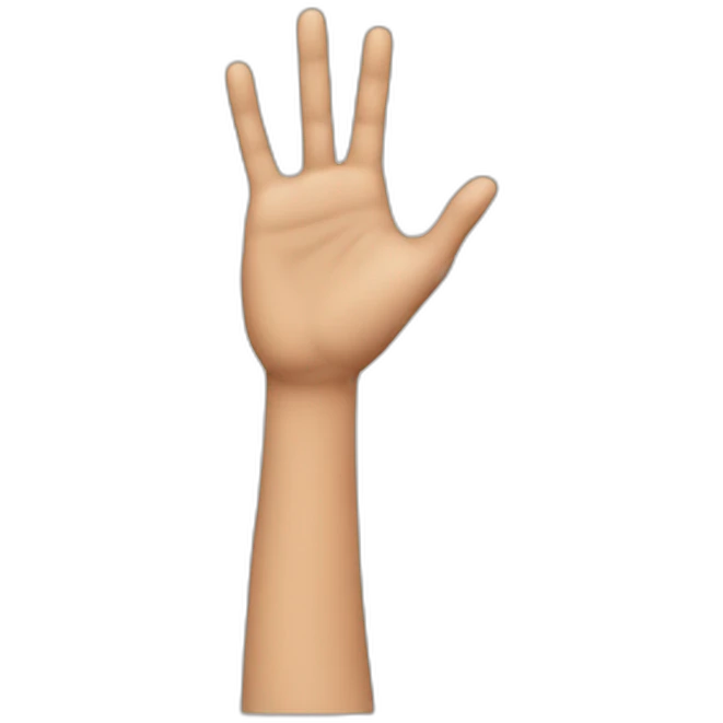Con la mano diciendo alto emoji