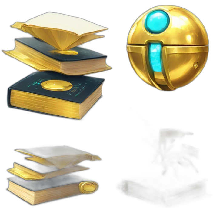 Pixel Legendary Book Cyberpunk Pokemon Pokeball Gold Shiny Glow emoji