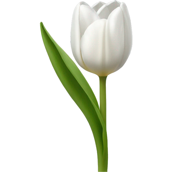 white tulip emoji