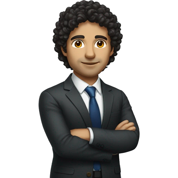 male EU lawyer dark curly hair olive skin emoji