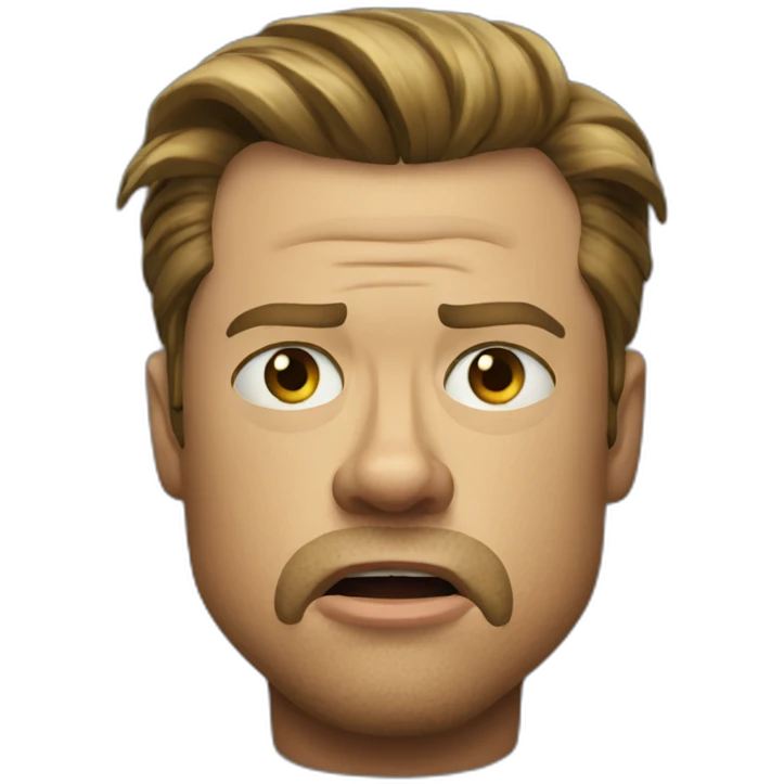 brad pitt angry emoji