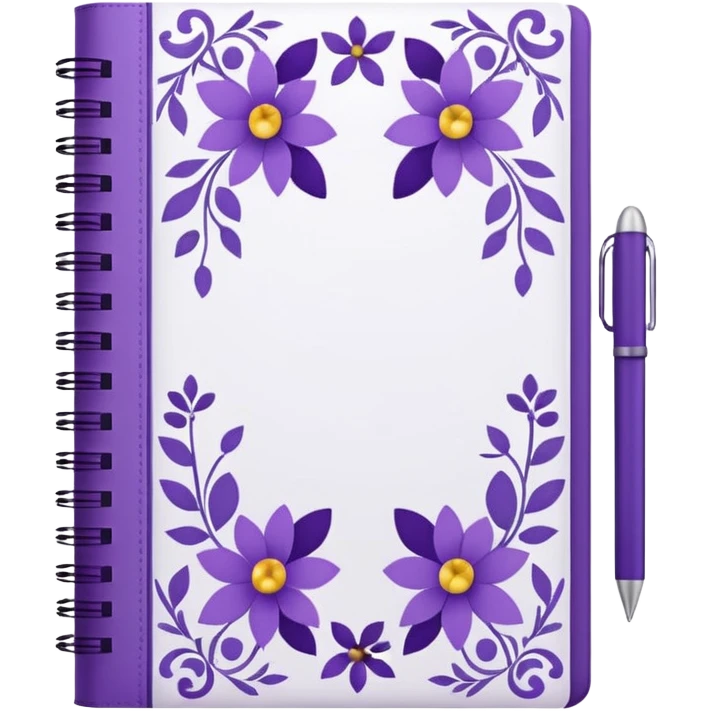 journal white and purple emoji