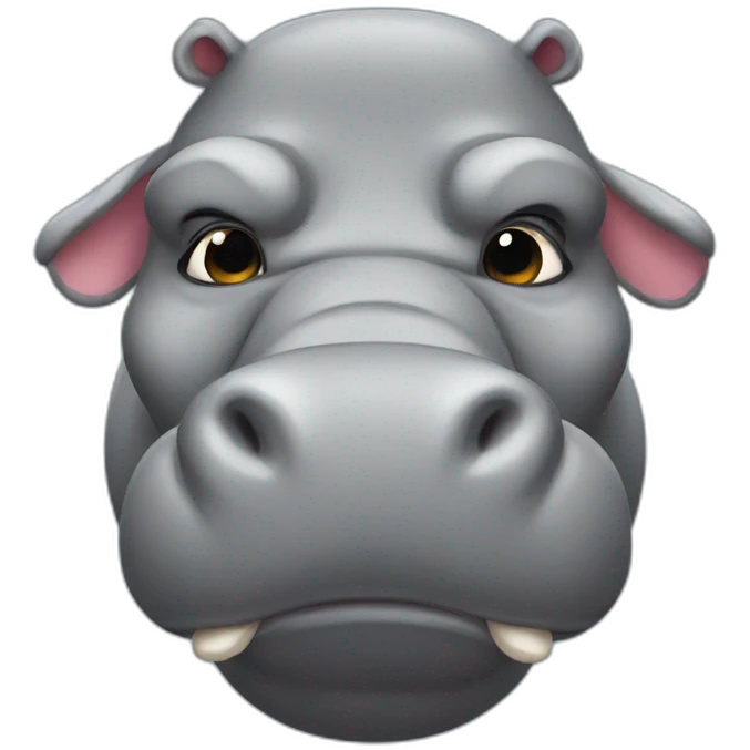 hippo-muscle emoji
