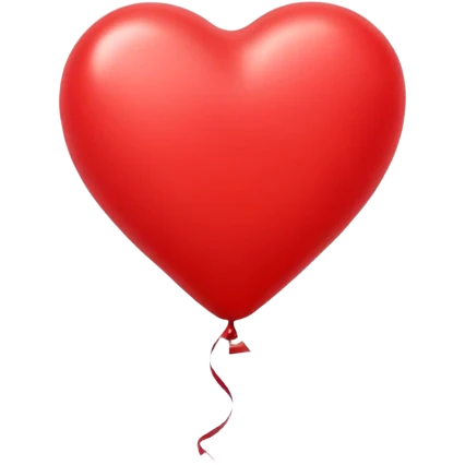 Red heart ballon that moves emoji