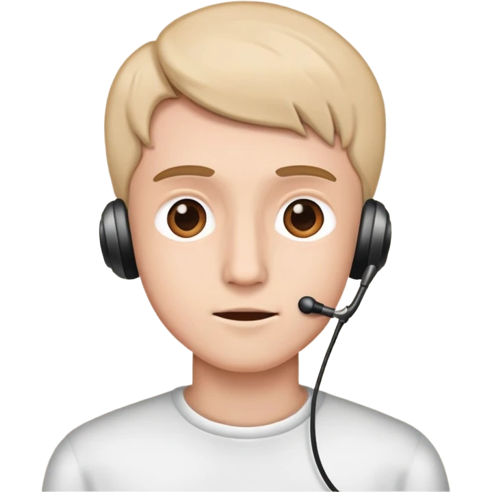 young man hearing defect emoji