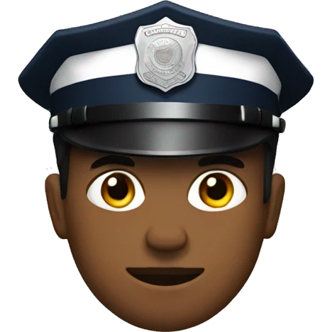 police with no hat emoji