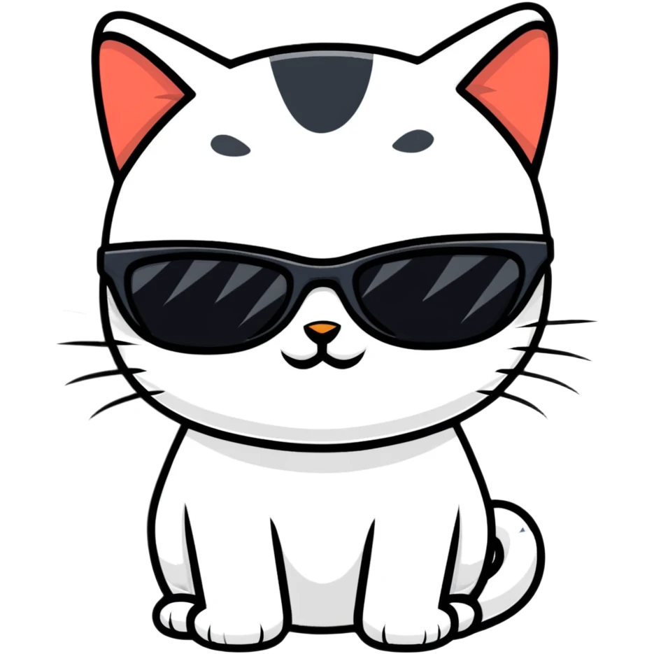 Cat with sunglasses emoji