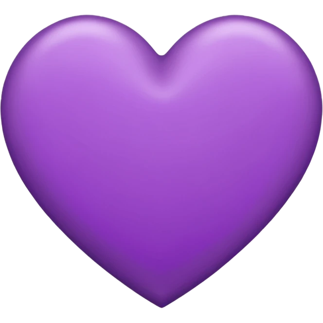 IOS's love letter emoji but with a purple heart instead of a red heart, closed emoji