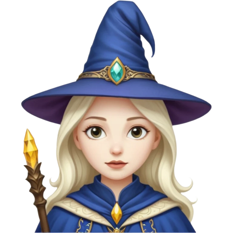 female wizard with hat emoji
