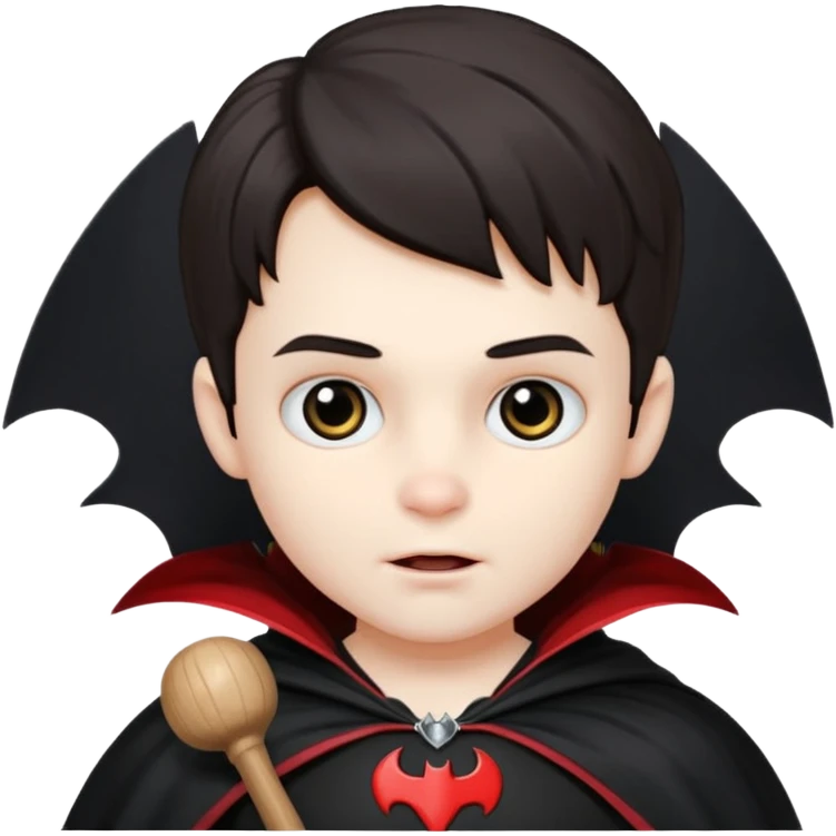 vampire royal child with toy bat emoji