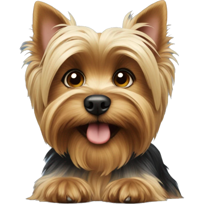 Yorkshire terrier gives a paw  emoji