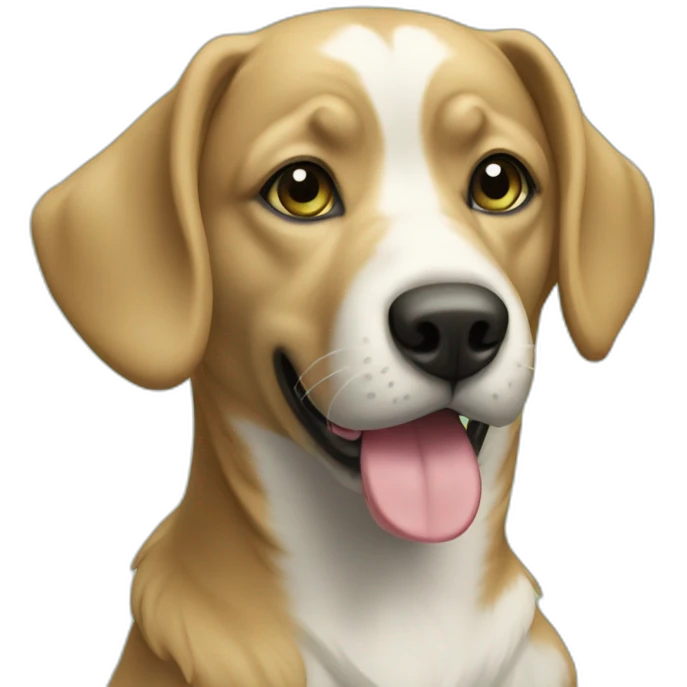 chien avec os vert emoji