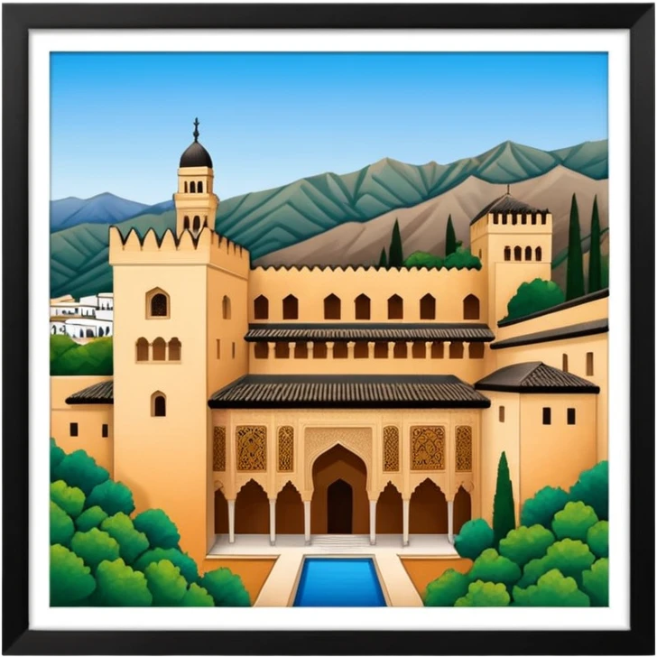 The alambra of granada, spain  emoji