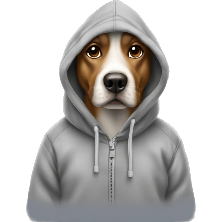 ￼ dog wearing a hoodie ￼ emoji