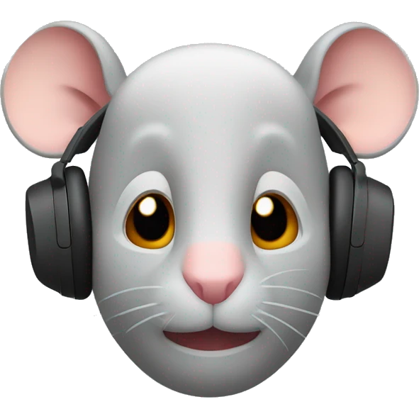 a rat wit airpods max emoji